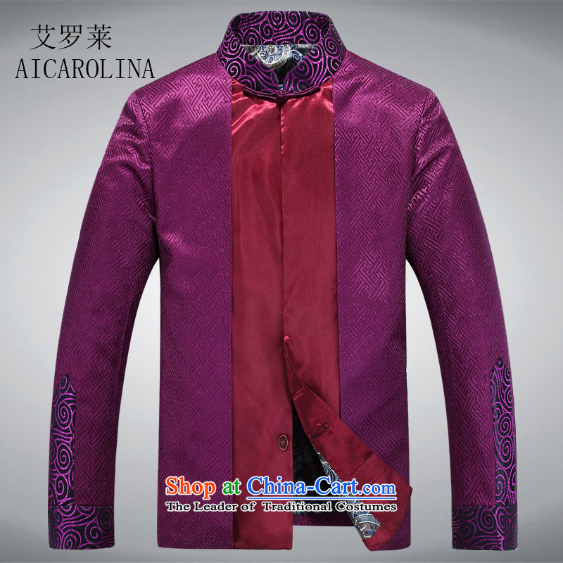 Hiv Rollet men's spring loaded tang of older persons in the T-shirt men during the spring and autumn jackets purple XL, HIV (AICAROLINA ROLLET) , , , shopping on the Internet