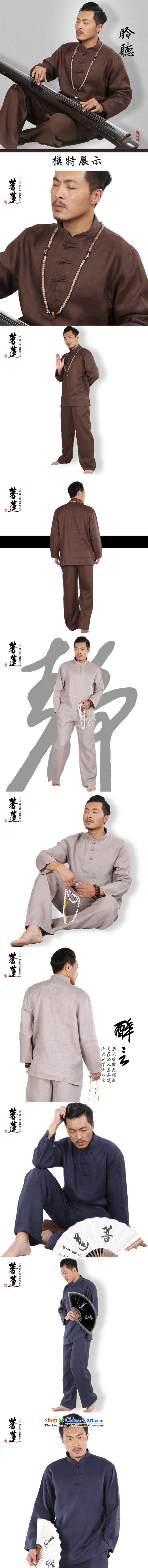 The pursuit of pure linen men in spring and autumn Lin, long-sleeved Tang dynasty China wind for meditation ball yoga services meditation services khaki XL Photo, prices, brand platters! The elections are supplied in the national character of distribution, so action, buy now enjoy more preferential! As soon as possible.