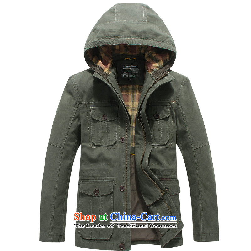 Jeep 2015 men's military Shield Cap washable comfortable jacket D6806?XXXL Army Green