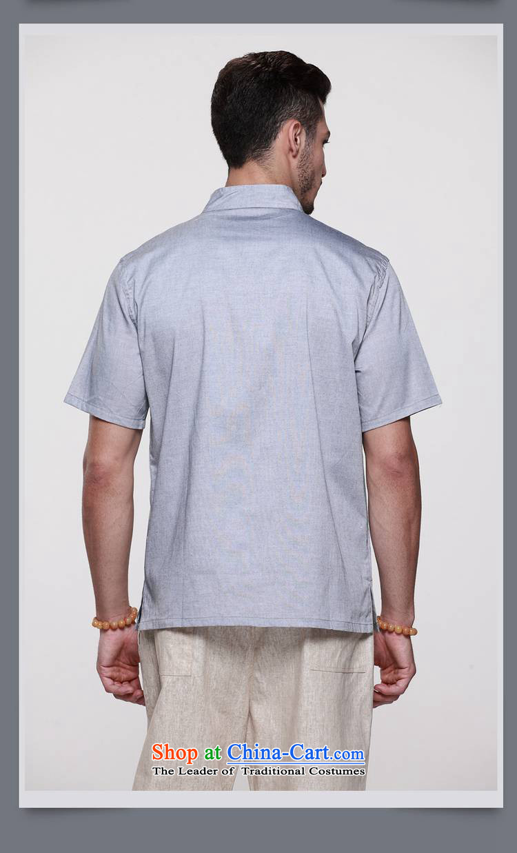 The new ocean handsome men Tang dynasty short-sleeved cotton China wind men's shirts collar disc detained men summer Chinese shirt Ma Tei 39/165 Gray Photo, prices, brand platters! The elections are supplied in the national character of distribution, so action, buy now enjoy more preferential! As soon as possible.