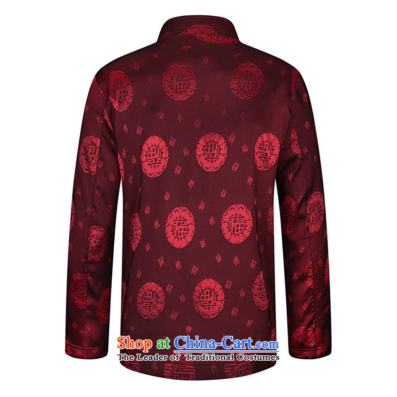 The new information Ho Man Tang jackets in elderly men Chinese clothing China wind national costumes Chinese happy festivals in the giver of older men wine red 190, Ho information apparel , , , shopping on the Internet