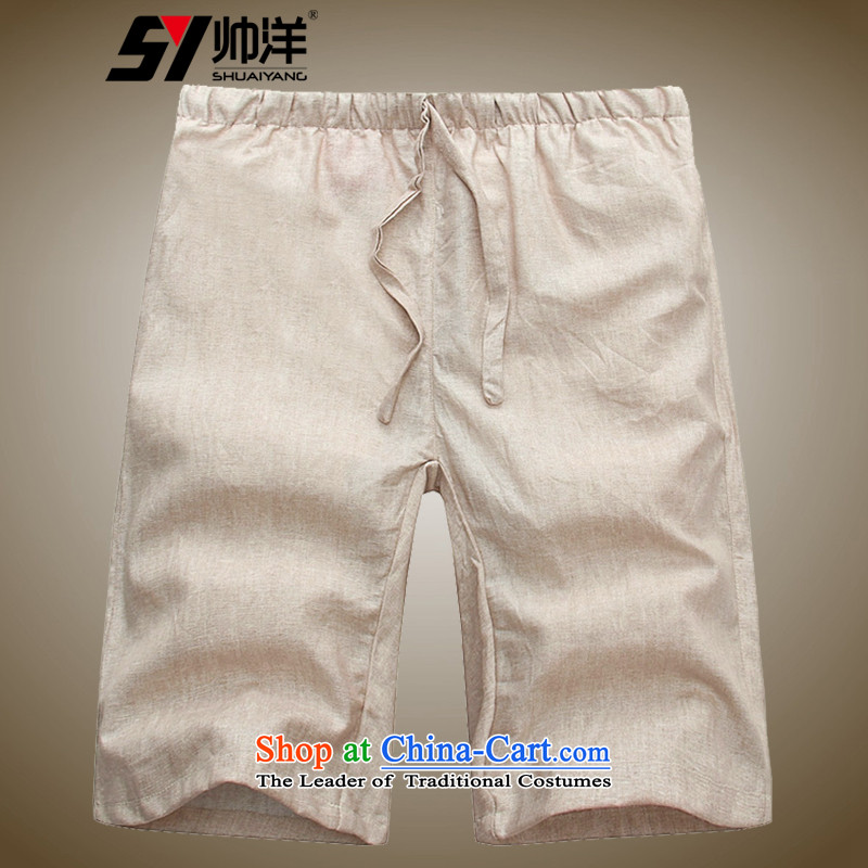 The new ocean shuai linen pants men Tang Chinese shorts summer China Wind Pants Ma gray 41/175, male Shuai SHUAIYANG Yang () , , , shopping on the Internet