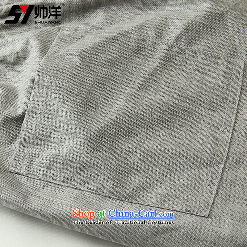 The new ocean shuai linen pants men Tang Chinese shorts summer China Wind Pants Ma gray 41/175, male Shuai SHUAIYANG Yang () , , , shopping on the Internet