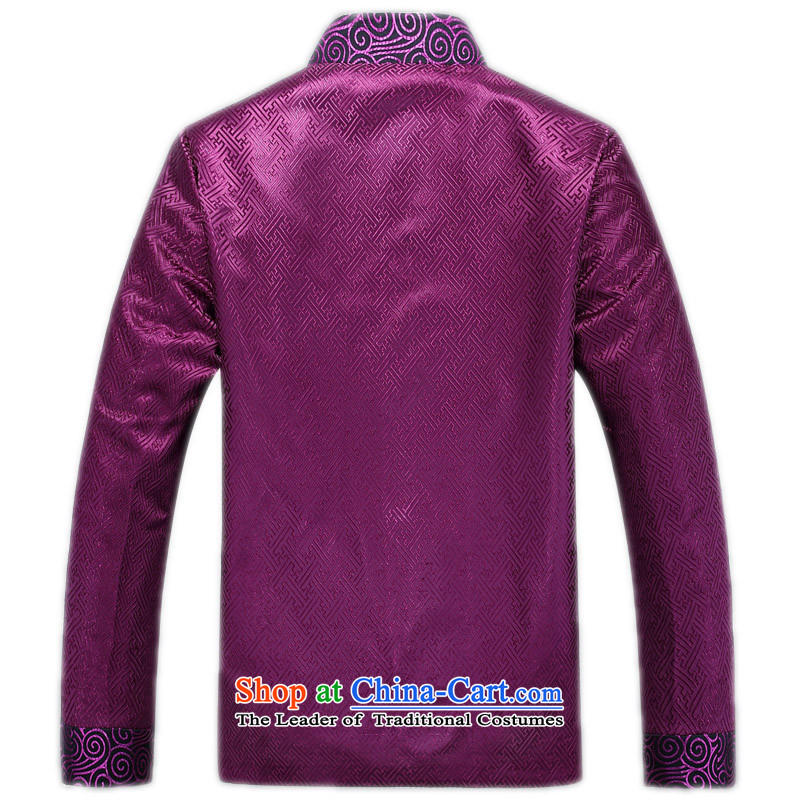 Bosnia and the new) thre older men jacket coat Tang dynasty during the spring and autumn) Men long-sleeved APEC Chinese ethnic Han-name will F88023 contemptuous of purple L/175, thre line (gesaxing and Tobago) , , , shopping on the Internet