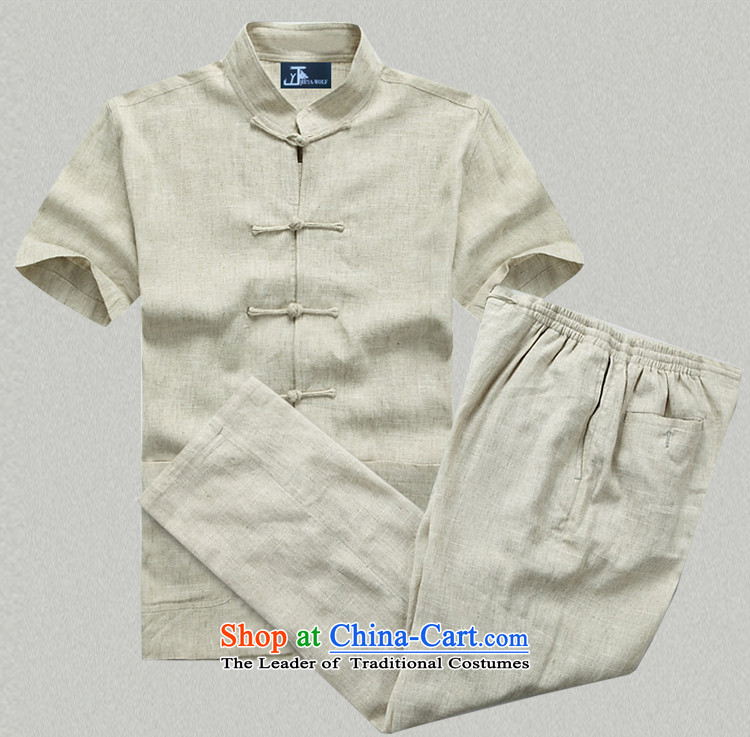 - Wolf JIEYA-WOLF, Tang dynasty men's short-sleeve kit summer linen solid color men Tang dynasty short-sleeve packaged cotton linen, hit the mine-set of pictures, prices, 185/XXL brand platters! The elections are supplied in the national character of distribution, so action, buy now enjoy more preferential! As soon as possible.