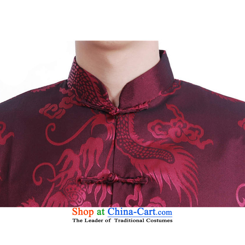 In accordance with the Fuser Spring New Men's Mock-Neck Chinese clothing straight Stretches the classic tray clip loaded father Tang jackets LGD/M1141# figure in accordance with the fuser has been pressed, online shopping