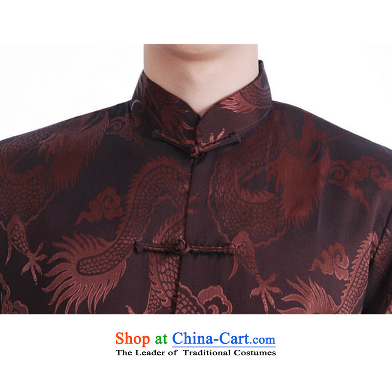 In accordance with the Fuser Spring New men of nostalgia for the Tang dynasty China wind qipao gown direct collar Double Pocketed Dad On replacing Tang jackets LGD/M1143#'s figure , L, in accordance with the fuser has been pressed shopping on the Internet