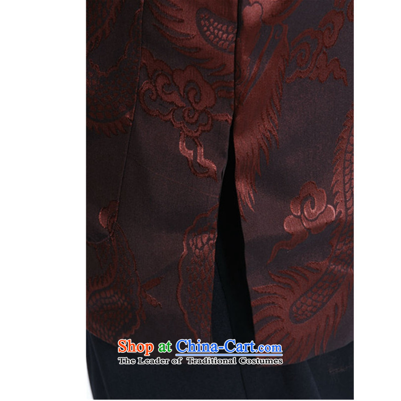 In accordance with the Fuser Spring New men of nostalgia for the Tang dynasty China wind qipao gown direct collar Double Pocketed Dad On replacing Tang jackets LGD/M1143#'s figure , L, in accordance with the fuser has been pressed shopping on the Internet