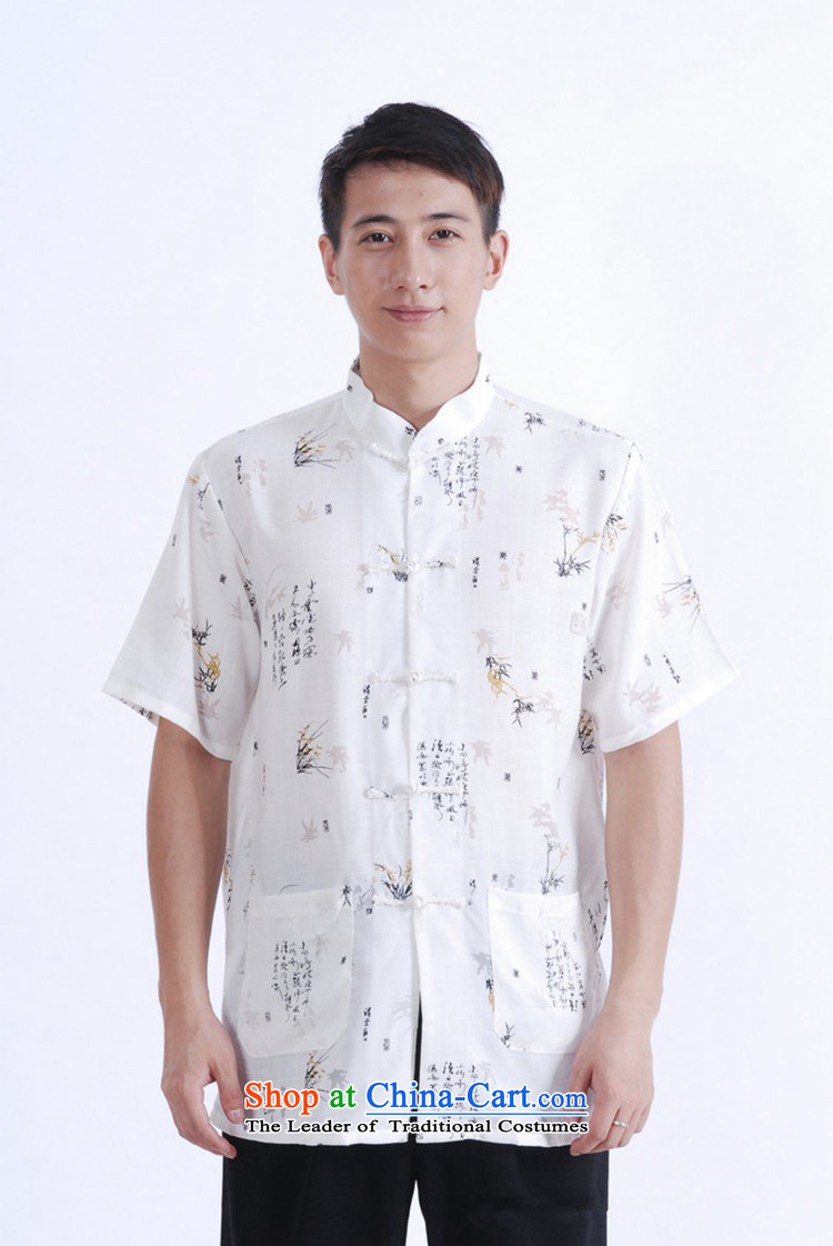 In accordance with the new summer gel men of ethnic Chinese Tang dynasty Short-Sleeve Mock-Neck single row detained suit father Tang dynasty replace short-sleeved T-shirt LGD/M0004# figure M picture, prices, brand platters! The elections are supplied in the national character of distribution, so action, buy now enjoy more preferential! As soon as possible.