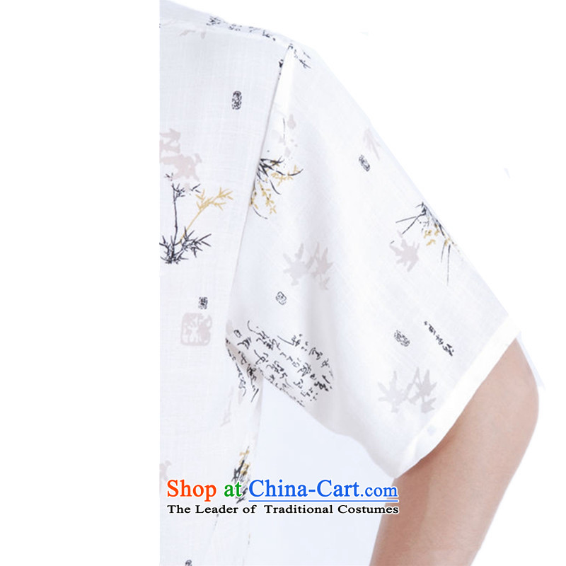 In accordance with the new summer gel men of ethnic Chinese Tang dynasty Short-Sleeve Mock-Neck single row detained suit father Tang dynasty replace short-sleeved T-shirt LGD/M0004# figure in accordance with the fuser has been pressed, online shopping