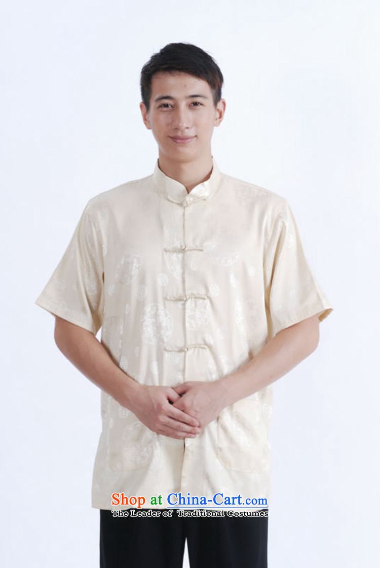 In accordance with the fuser for summer new ethnic short-sleeved Tang Gown cheongsam collar single row detained short-sleeved blouses Lgd/m0017# Tang beige M picture, prices, brand platters! The elections are supplied in the national character of distribution, so action, buy now enjoy more preferential! As soon as possible.