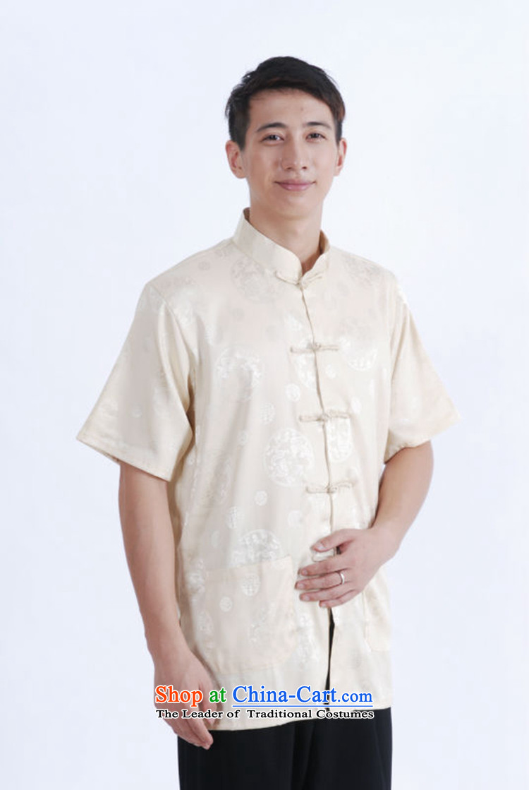 In accordance with the fuser for summer new ethnic short-sleeved Tang Gown cheongsam collar single row detained short-sleeved blouses Lgd/m0017# Tang beige M picture, prices, brand platters! The elections are supplied in the national character of distribution, so action, buy now enjoy more preferential! As soon as possible.