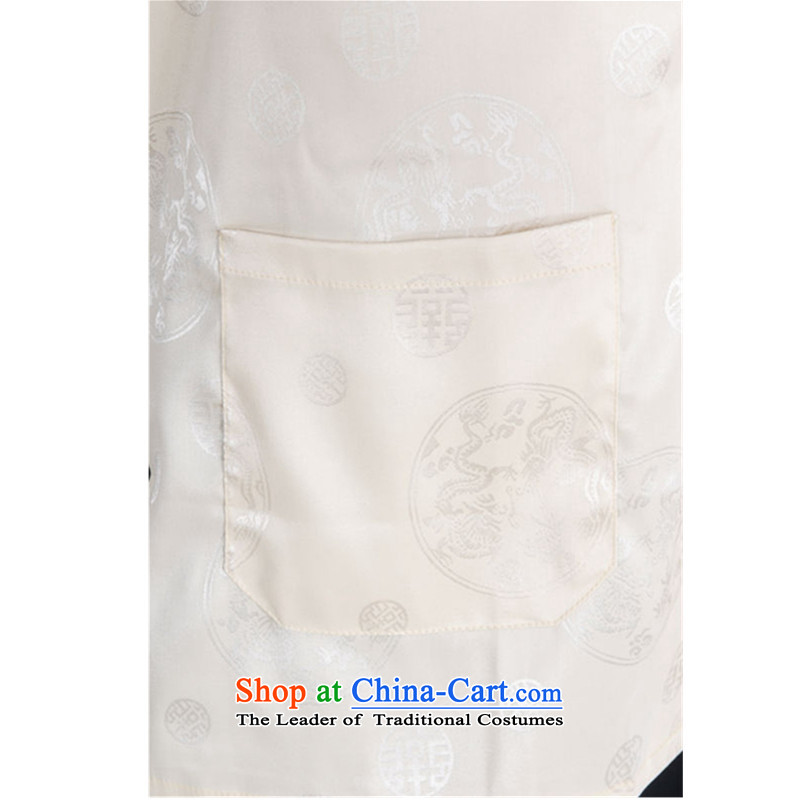 In accordance with the fuser for summer new ethnic short-sleeved Tang Gown cheongsam collar single row detained short-sleeved blouses Lgd/m0017# Tang beige M, in accordance with the fuser has been pressed shopping on the Internet