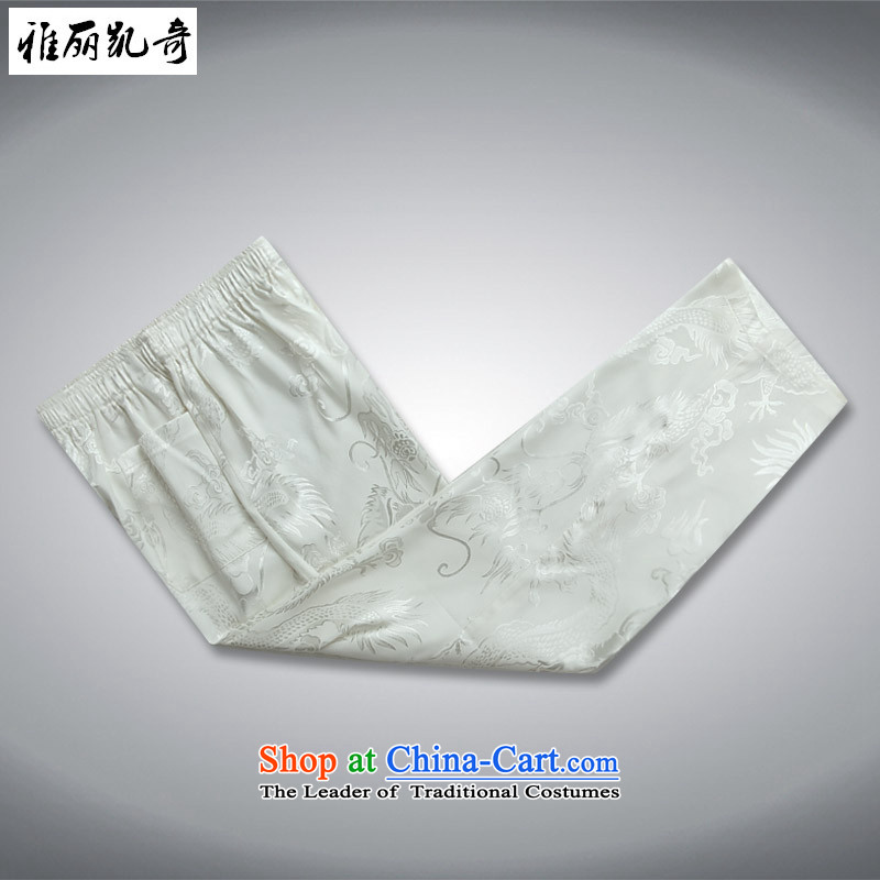 Alice Keci 2015 Summer new elderly father replacing Tang dynasty short-sleeved packaged in Tang Dynasty older men and short-sleeved larger men Tang Dynasty Package White Kit XXL, Alice keci shopping on the Internet has been pressed.