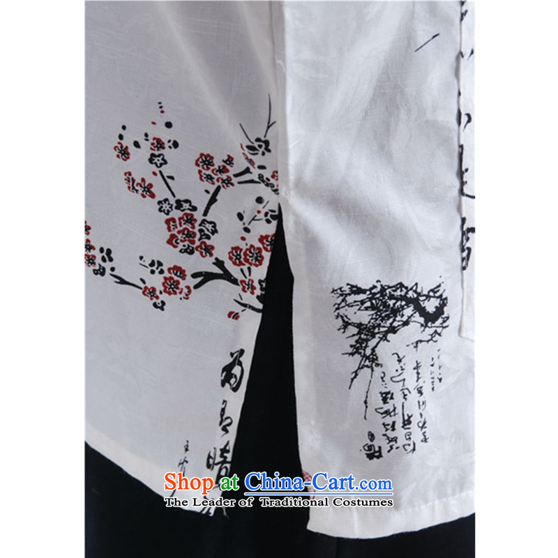 In accordance with the fuser for summer stylish new men retro ethnic short-sleeved Tang dynasty Mock-neck leisure father terminal with tang blouses shirt Lgd/m0024 figure in accordance with the fuser has been pressed XL, online shopping