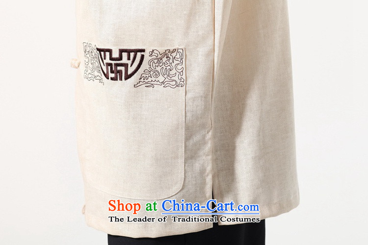 In accordance with the fuser for summer stylish new men Tang Gown cheongsam collar double pocketed the father's replace Tang dynasty short-sleeved T-shirt Lgd/m0051# -A gray M picture, prices, brand platters! The elections are supplied in the national character of distribution, so action, buy now enjoy more preferential! As soon as possible.