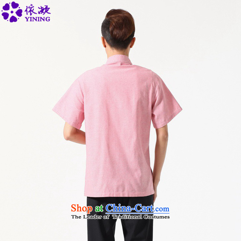 In accordance with the fuser for summer new Chinese Daily Tang dynasty Classic tray snap stylish shirt father Tang dynasty replace short-sleeved T-shirt color picture , L, in accordance with LGD/M0053# fuser , , , shopping on the Internet