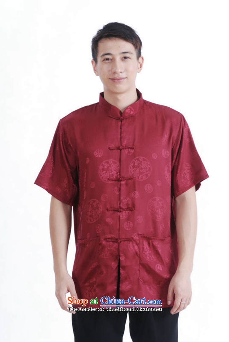 In accordance with the fuser for summer new men of nostalgia for the sheikhs Tang dynasty Classic shirt wind up my father Tang dynasty load detained short-sleeved T-shirt LGD/M2065# figure L picture, prices, brand platters! The elections are supplied in the national character of distribution, so action, buy now enjoy more preferential! As soon as possible.