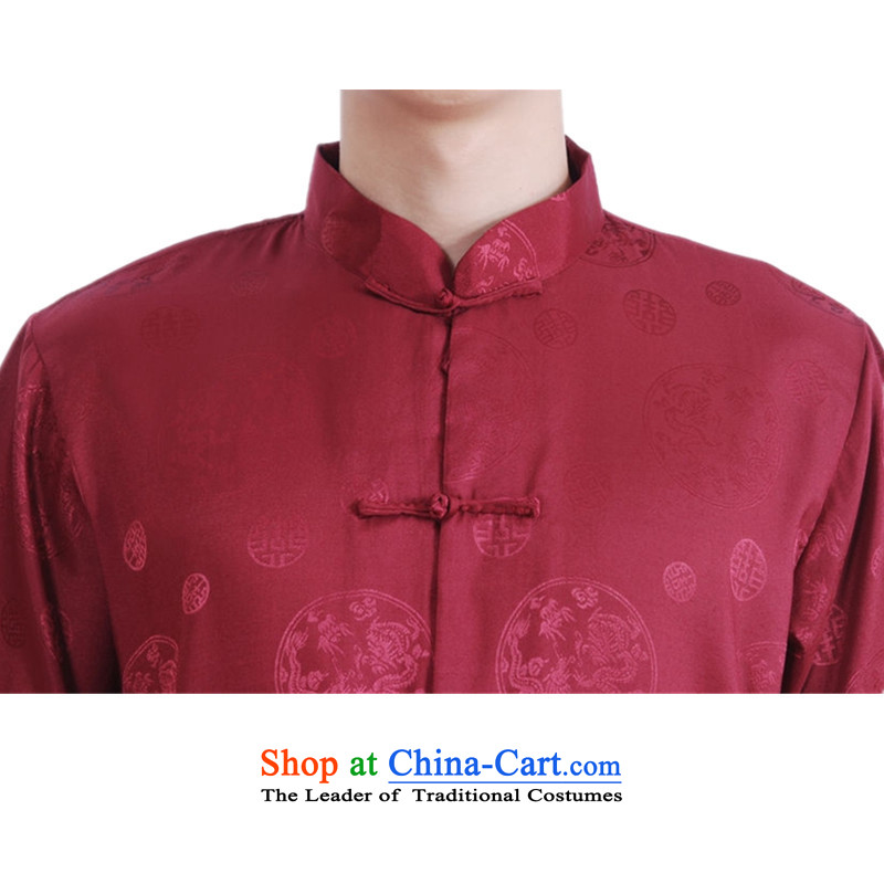 In accordance with the fuser for summer new men of nostalgia for the sheikhs Tang dynasty Classic shirt wind up my father Tang dynasty load detained short-sleeved T-shirt  , L, in accordance with Figure LGD/M2065# fuser , , , shopping on the Internet