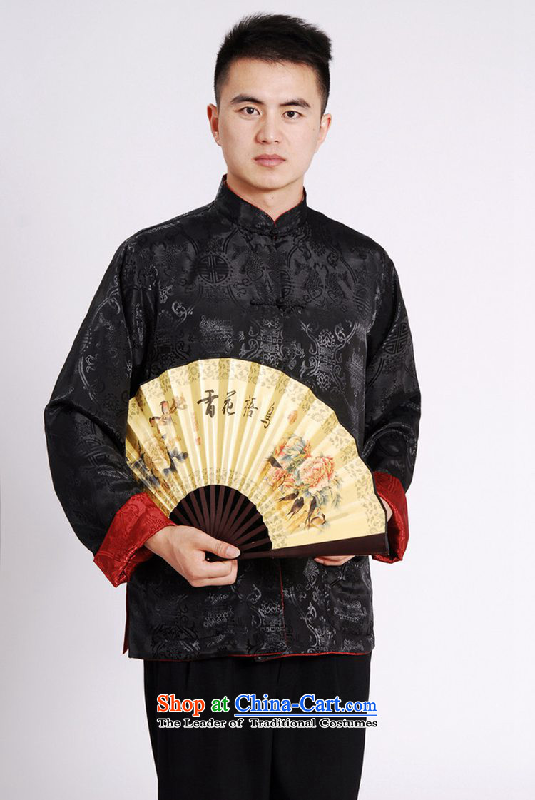 In accordance with the new spring and autumn gel men daily improved Tang Gown cheongsam collar jacquard duplex through his father with Tang Dynasty Long-sleeve LGD/M1045# figure XL Photo, prices, brand platters! The elections are supplied in the national character of distribution, so action, buy now enjoy more preferential! As soon as possible.