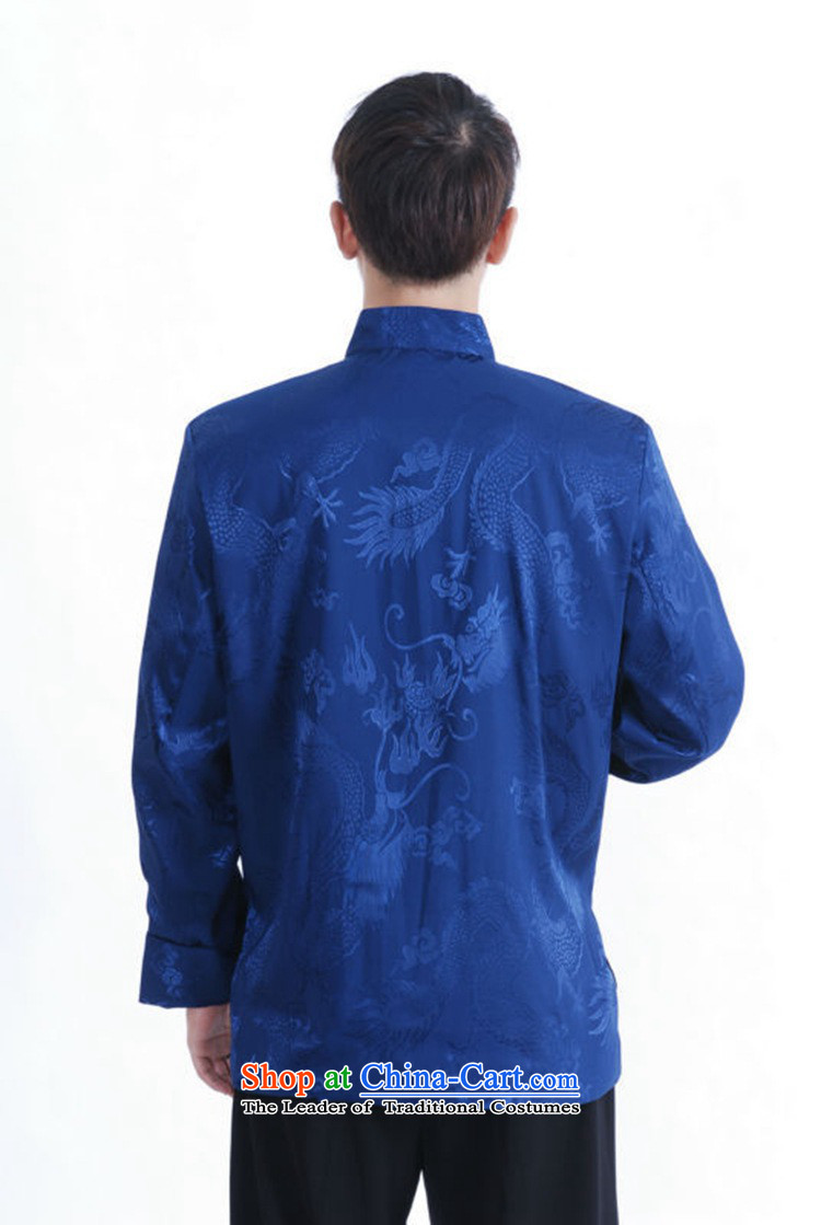 In accordance with the new stylish spring and autumn gel men going back to the Tang dynasty cheongsam collar jacquard Classic tray clip loaded father Tang jackets LGD/M1140# BLUE XL Photo, prices, brand platters! The elections are supplied in the national character of distribution, so action, buy now enjoy more preferential! As soon as possible.