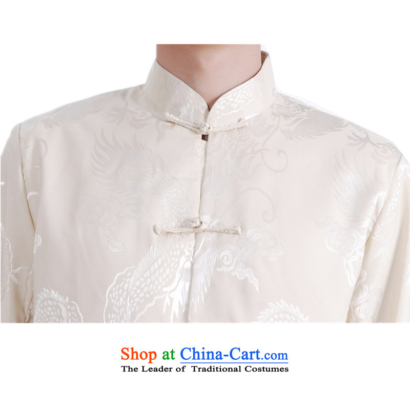 In accordance with the new spring and autumn gel men long-sleeved Tang dynasty qipao stylish jacquard single row detained father replacing Tang jackets LGD/M1144# figure in accordance with the fuser has been pressed, online shopping
