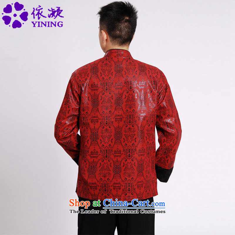 In accordance with the new spring and autumn in the fuser older men daily improved Tang dynasty Mock-neck retro-fit dad stitching detained long-sleeved Tang dynasty LGD/M0040#  XXL, figure in accordance with the fuser has been pressed shopping on the Inte