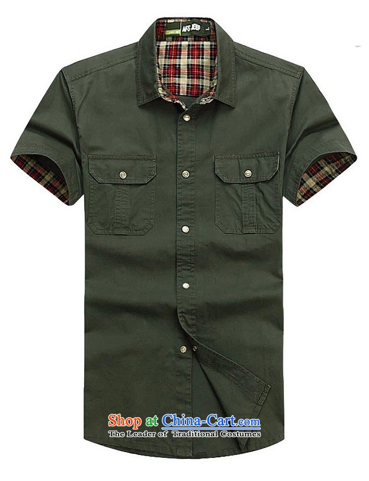 Jeep shield men pure cotton shirts and comfortable pure color snap short-sleeved shirt D6829 Army Green XL Photo, prices, brand platters! The elections are supplied in the national character of distribution, so action, buy now enjoy more preferential! As soon as possible.