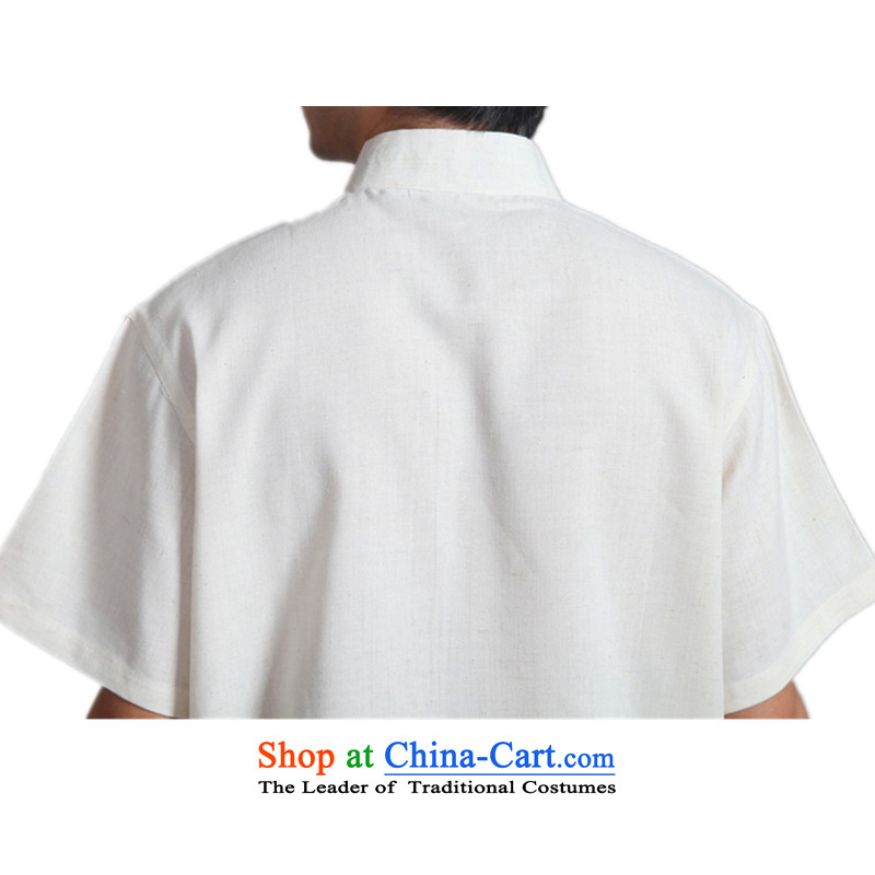 In accordance with the stylish new fuser summer Tang dynasty men casual shirt + pure color short-sleeved Tang Dynasty Package in accordance with the fuser WNS/0820# -4# 3XL, shopping on the Internet has been pressed.