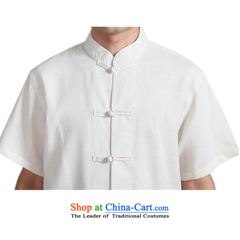 In accordance with the stylish new fuser summer Tang dynasty men casual shirt + pure color short-sleeved Tang Dynasty Package in accordance with the fuser WNS/0820# -4# 3XL, shopping on the Internet has been pressed.