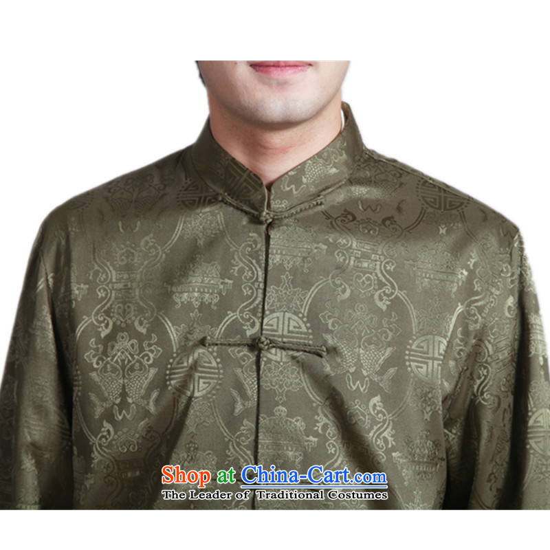 In accordance with the new fuser men of ethnic improved Tang dynasty cheongsam collar jacquard post's jacket Tang WNS/0937# -1# costumes, L, in accordance with the fuser has been pressed shopping on the Internet