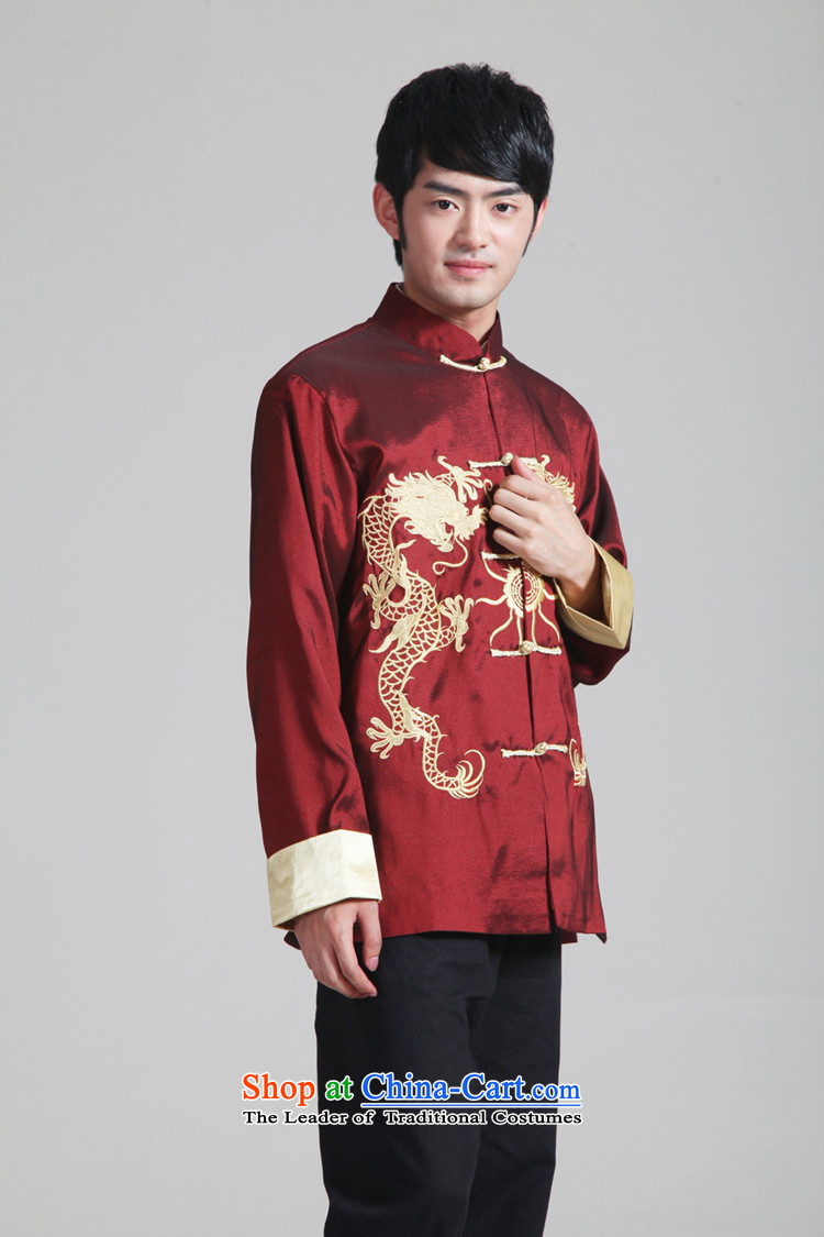 In accordance with the new fuser men retro sheikhs wind daily Tang dynasty qipao gown direct collar double dragon embroidered with Father Tang jackets WNS/2283# -3# XL Photo, prices, brand platters! The elections are supplied in the national character of distribution, so action, buy now enjoy more preferential! As soon as possible.