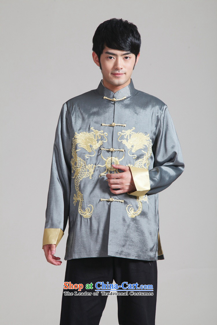 In accordance with the new fuser men retro sheikhs wind daily Tang dynasty qipao gown direct collar double dragon embroidered with Father Tang jackets WNS/2283# -3# XL Photo, prices, brand platters! The elections are supplied in the national character of distribution, so action, buy now enjoy more preferential! As soon as possible.