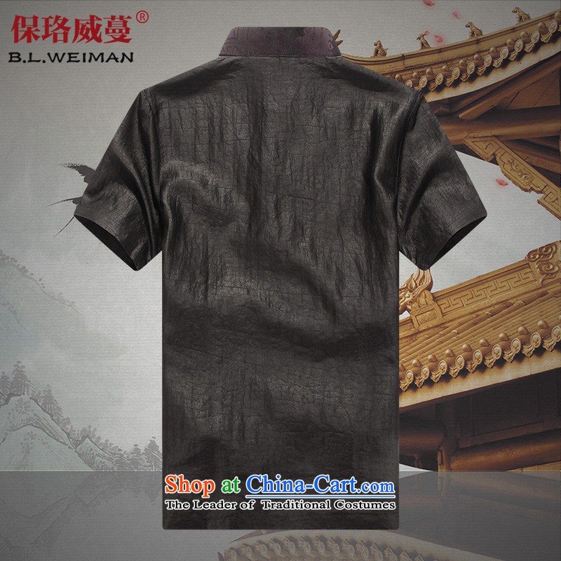 The Lhoba nationality Wei Overgrown Tomb Dad warranty national silk yarn male cloud of incense Tang replacing Men's Shirt summer in Chinese elderly men pack Black 180, Warranty, Judy Wai (B.L.WEIMAN Overgrown Tomb) , , , shopping on the Internet