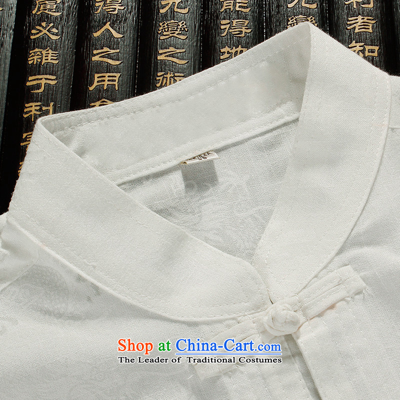 The Lhoba nationality Wei Mephidross Warranty China wind men Tang dynasty short-sleeved shirt leisure cotton linen men thin layer shirt father boxed genuine product warranty, Judy, beige 170, Overgrown Tomb (B.L.WEIMAN) , , , shopping on the Internet