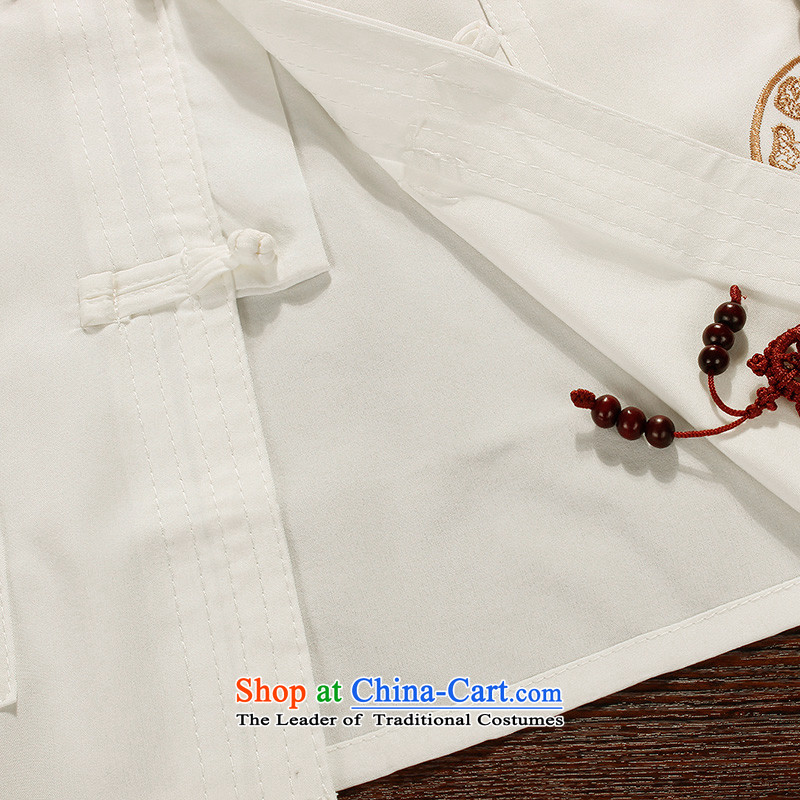 The Lhoba nationality Wei Mephidross Warranty Won-yong men short-sleeved Tang dynasty pure cotton clothes summer comfort. Older Men's Shirt wicking white 180, Warranty, Judy Wai (B.L.WEIMAN Overgrown Tomb) , , , shopping on the Internet
