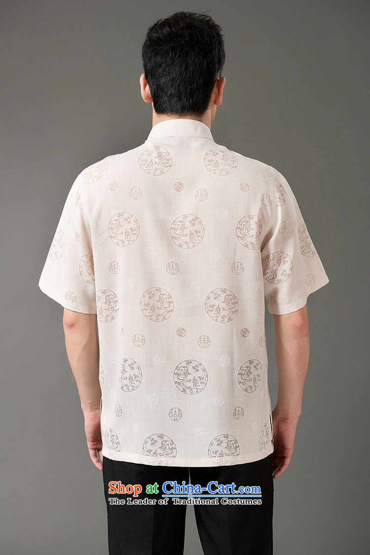 Boris poem federation short-sleeved Tang dynasty in Tang Dynasty elderly men by 2015 summer, emulation silk Tang blouses manually disc detained national costumes Chinese Tang dynasty collar beige XXL/180 picture, prices, brand platters! The elections are supplied in the national character of distribution, so action, buy now enjoy more preferential! As soon as possible.