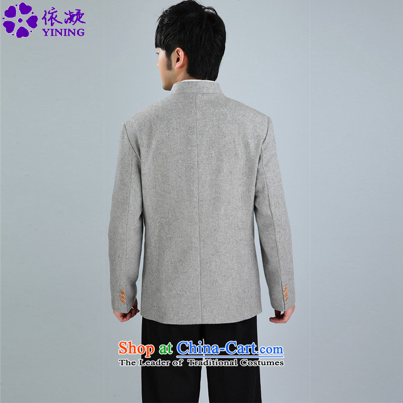 In accordance with the new stylish spring and autumn gel Men's Mock-Neck Chinese tunic suit dad single row clip loaded Tang jackets WNS/2353# -1# XL, in accordance with the fuser has been pressed shopping on the Internet