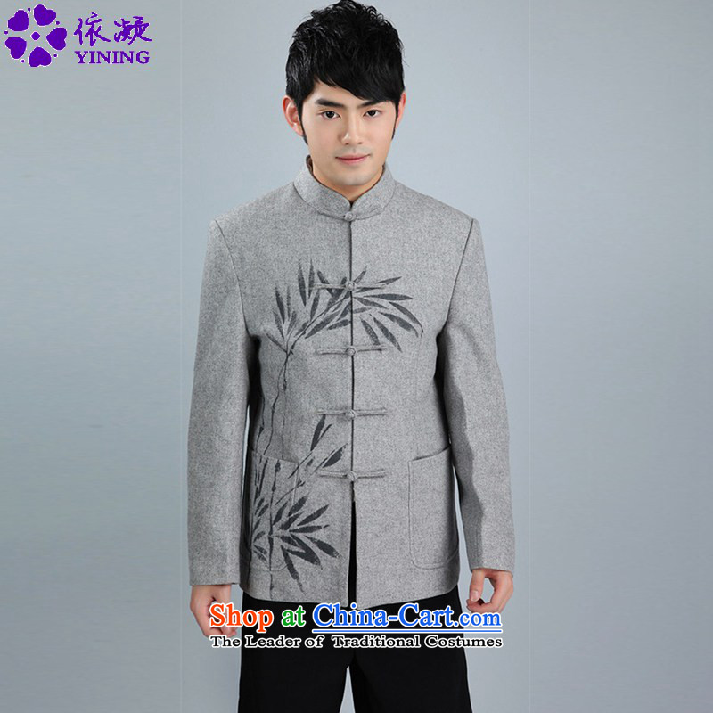 In accordance with the new fuser men of nostalgia for the improvement of the day-to-day Chinese tunic collar single row detained plants flower father replacing Tang?WNS_2355_ -1_ 3XL Jacket