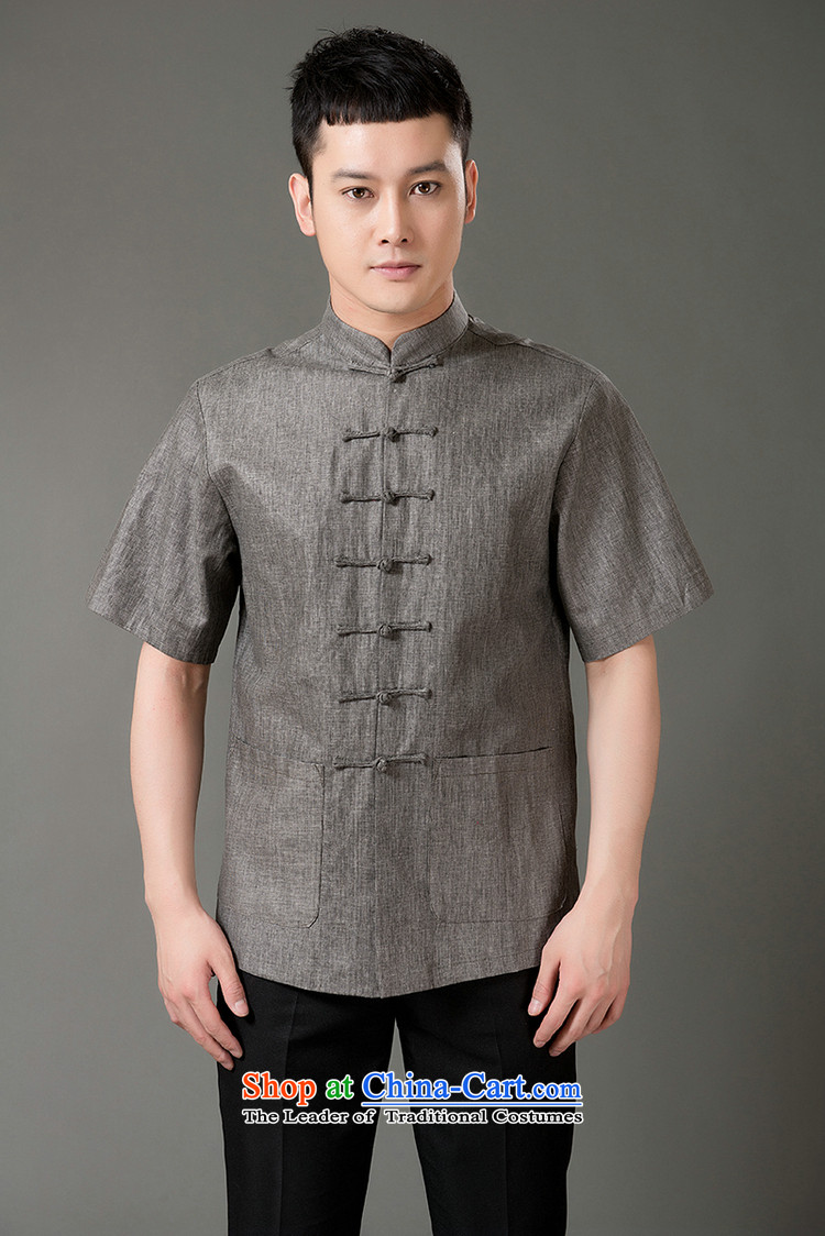 Boris poem federation short-sleeved Tang dynasty in older 7 tie Tang dynasty 2015 summer, cotton linen Tang blouses manually disc detained national costumes Chinese Tang dynasty collar M/165 Light Gray Photo, prices, brand platters! The elections are supplied in the national character of distribution, so action, buy now enjoy more preferential! As soon as possible.