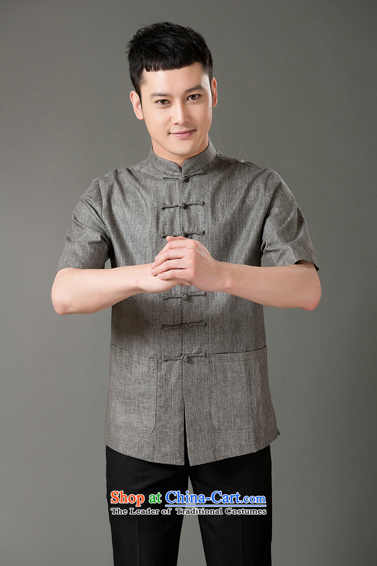 Boris poem federation short-sleeved Tang dynasty in older 7 tie Tang dynasty 2015 summer, cotton linen Tang blouses manually disc detained national costumes Chinese Tang dynasty collar M/165 Light Gray Photo, prices, brand platters! The elections are supplied in the national character of distribution, so action, buy now enjoy more preferential! As soon as possible.
