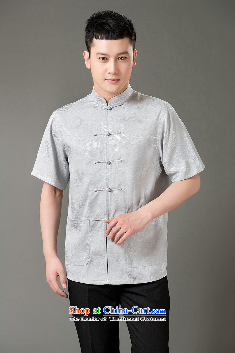 Boris poem federation short-sleeved Tang dynasty in Tang Dynasty elderly men by 2015 summer, emulation silk Tang blouses manually disc detained national costumes Chinese Tang dynasty white collar L/170 picture, prices, brand platters! The elections are supplied in the national character of distribution, so action, buy now enjoy more preferential! As soon as possible.
