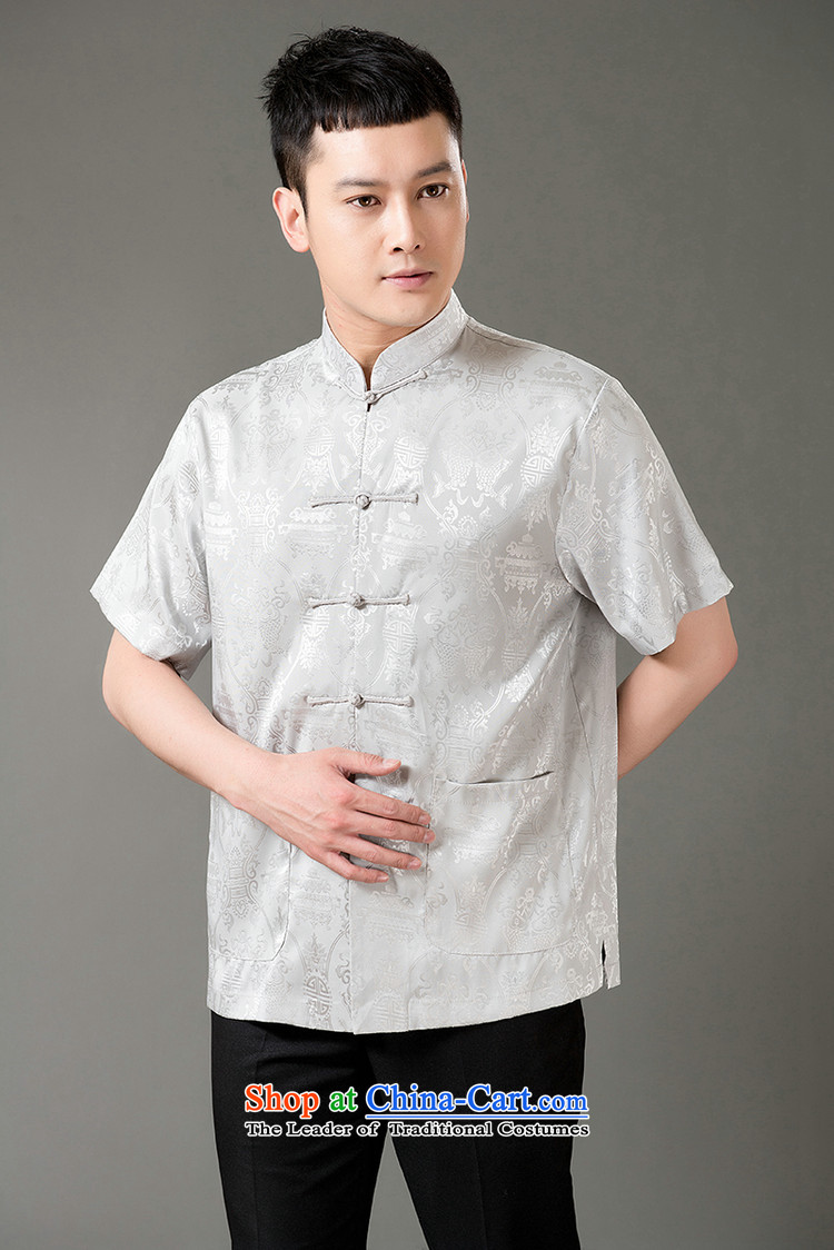 Boris poem federation short-sleeved Tang dynasty in Tang Dynasty elderly men by 2015 summer, emulation silk Tang blouses manually disc detained national costumes Chinese Tang dynasty collar beige M/165 picture, prices, brand platters! The elections are supplied in the national character of distribution, so action, buy now enjoy more preferential! As soon as possible.