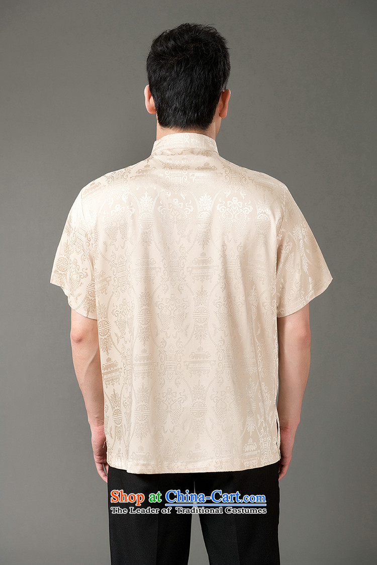 Boris poem federation short-sleeved Tang dynasty in Tang Dynasty elderly men by 2015 summer, emulation silk Tang blouses manually disc detained national costumes Chinese Tang dynasty collar beige M/165 picture, prices, brand platters! The elections are supplied in the national character of distribution, so action, buy now enjoy more preferential! As soon as possible.