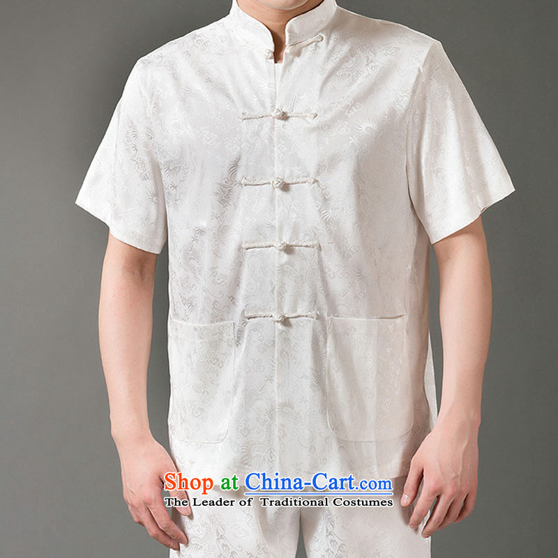 Boris poem federation short-sleeved Tang Dynasty Package for men and elderly men Tang dynasty 2015 Summer) Emulation silk Tang hand-held national costumes Chinese collar black XXL/180, Tang poetry (lianbangbos Boris federation) , , , shopping on the Inter