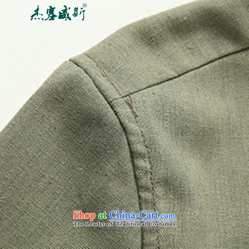 In the  year 2015, the spring and summer of men linen shirts and Korean large relaxd casual summer thin cotton linen shirt carbon XL, Cheng Kejie in Wisconsin, , , , shopping on the Internet