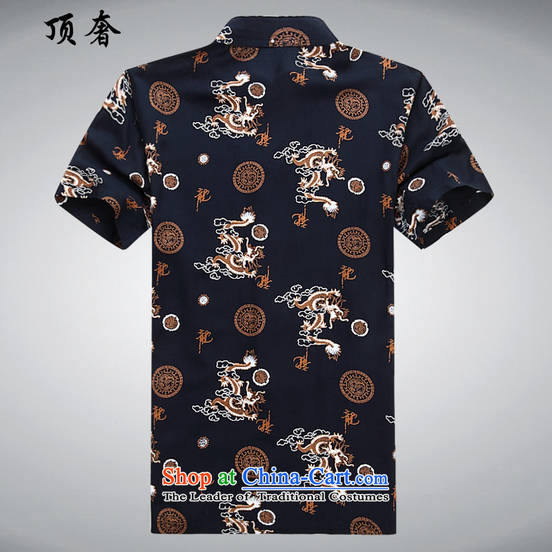Top Luxury spring and summer 2015 Men's Mock-Neck) low short-sleeved shirts in Tang older shirt with tray clip China wind national dress summer load and Kim Ho father 180, top luxury shopping on the Internet has been pressed.