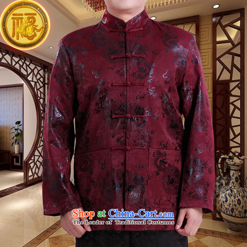Mr Tang Dynasty poem federation male long-sleeved 2015 New China wind spring and autumn in consultations over the life of older birthday wearing Chinese father jackets red 180, Federation (lianbangbos Boris poem) , , , shopping on the Internet
