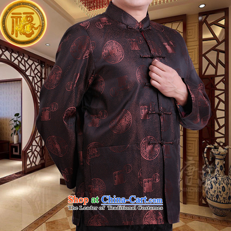 Mr Tang Dynasty poem federation male long-sleeved 2015 New China wind spring and autumn in consultations over the life of older birthday wearing Chinese father jackets red 185, Federation (lianbangbos Boris poem) , , , shopping on the Internet