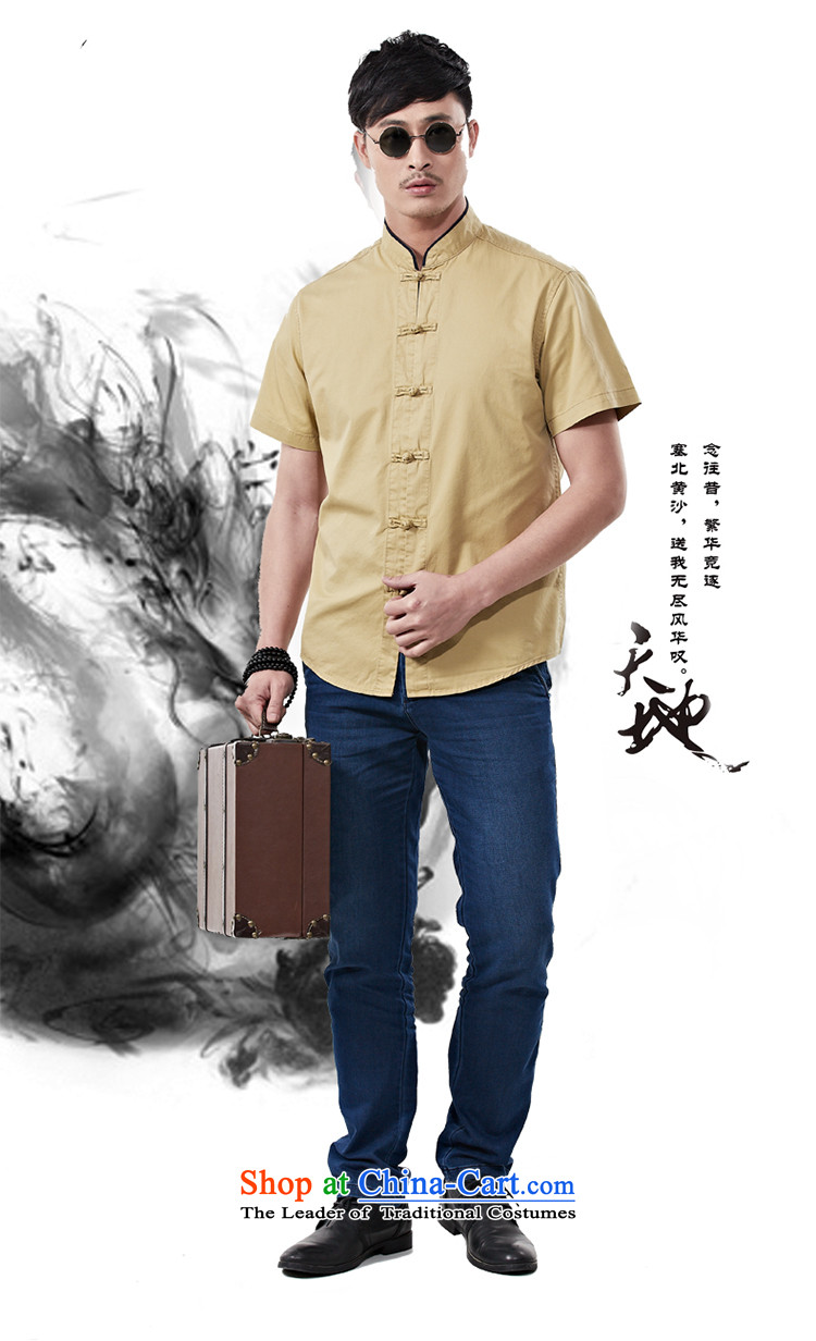 Jeep shield outdoor leisure men's short-sleeved shirt pure cotton Chinese Disc detained men  B9713 Tang dynasty shirt army green L picture, prices, brand platters! The elections are supplied in the national character of distribution, so action, buy now enjoy more preferential! As soon as possible.